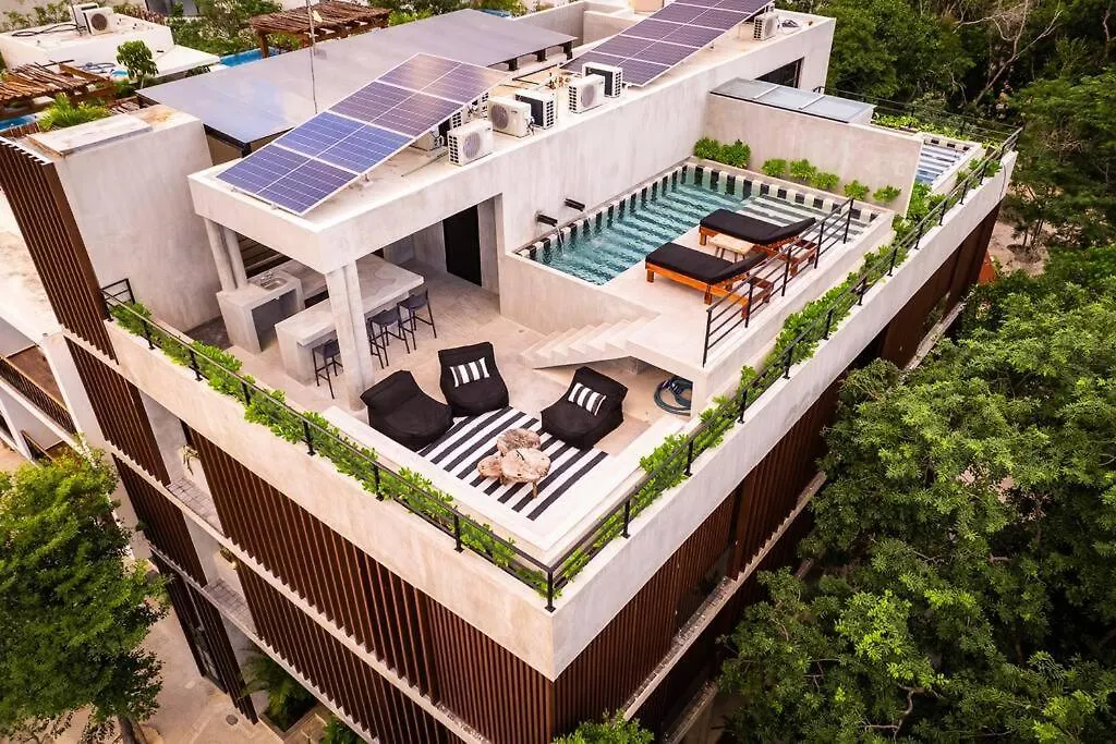 דירות טולום Luxe Jungle Loft Private Pool